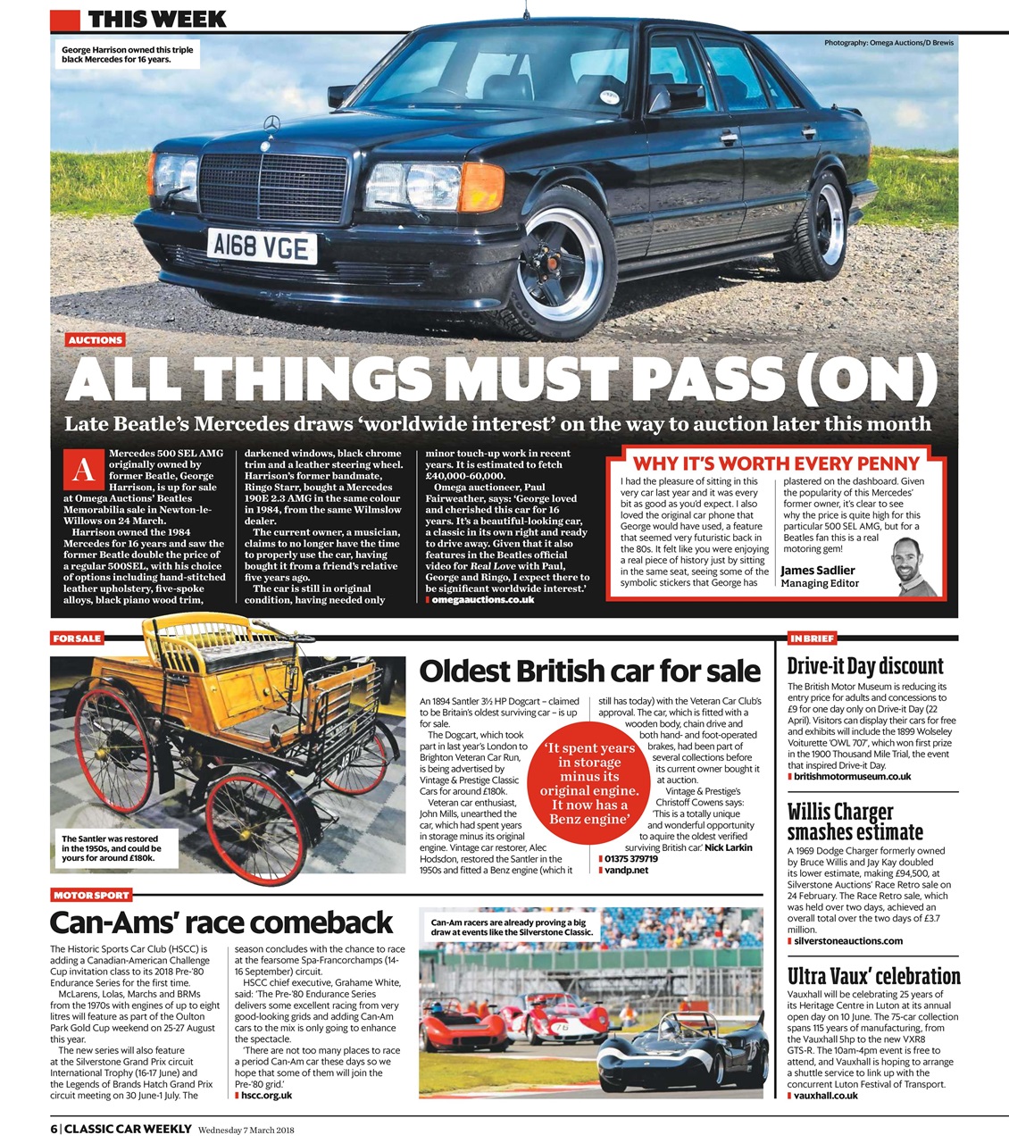 Classic Car Weekly Preview Pages