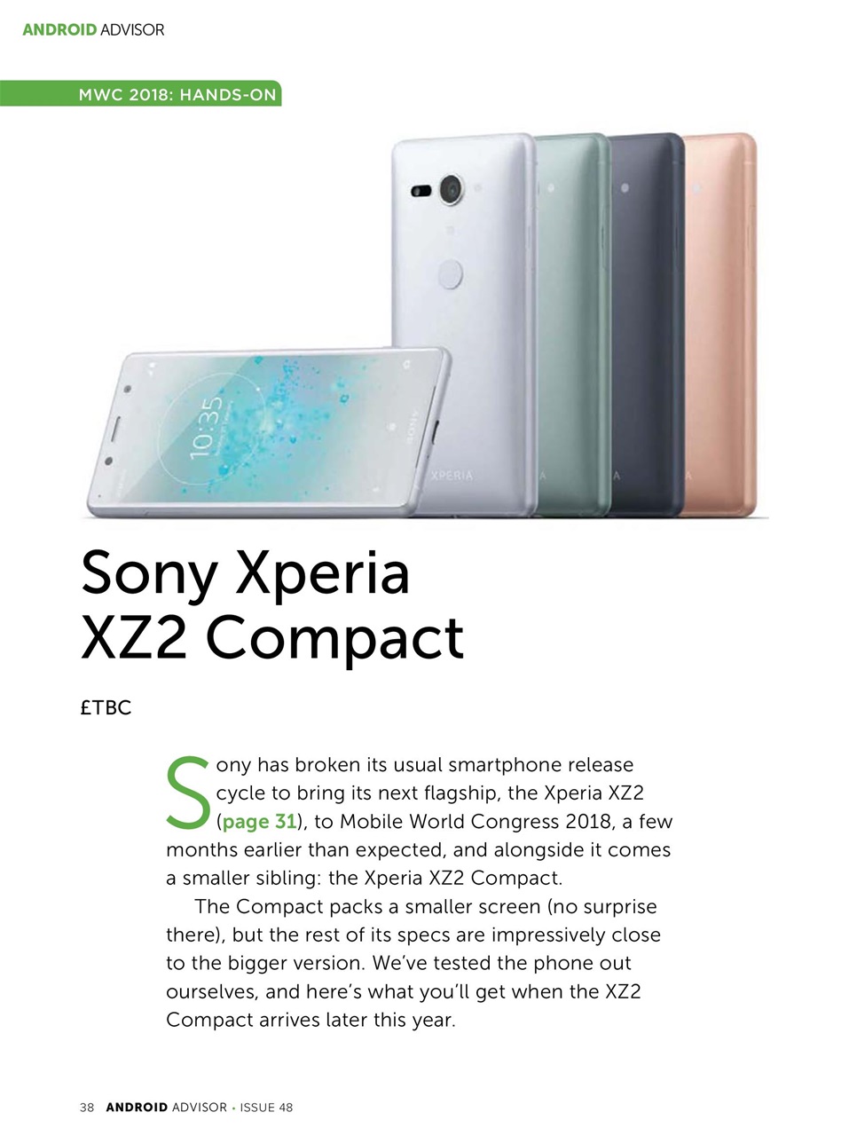 Android Advisor Preview Pages