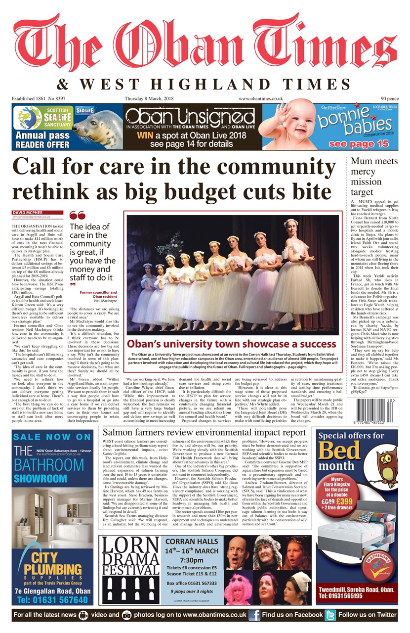 The Oban Times & Lochaber Times Preview Pages