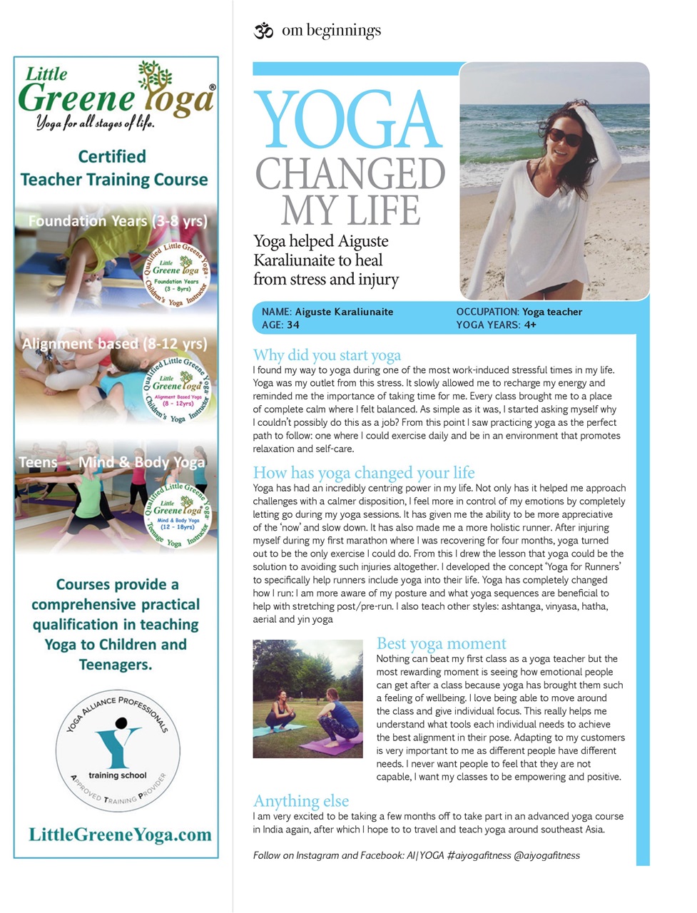 OM Yoga Magazine Preview Pages