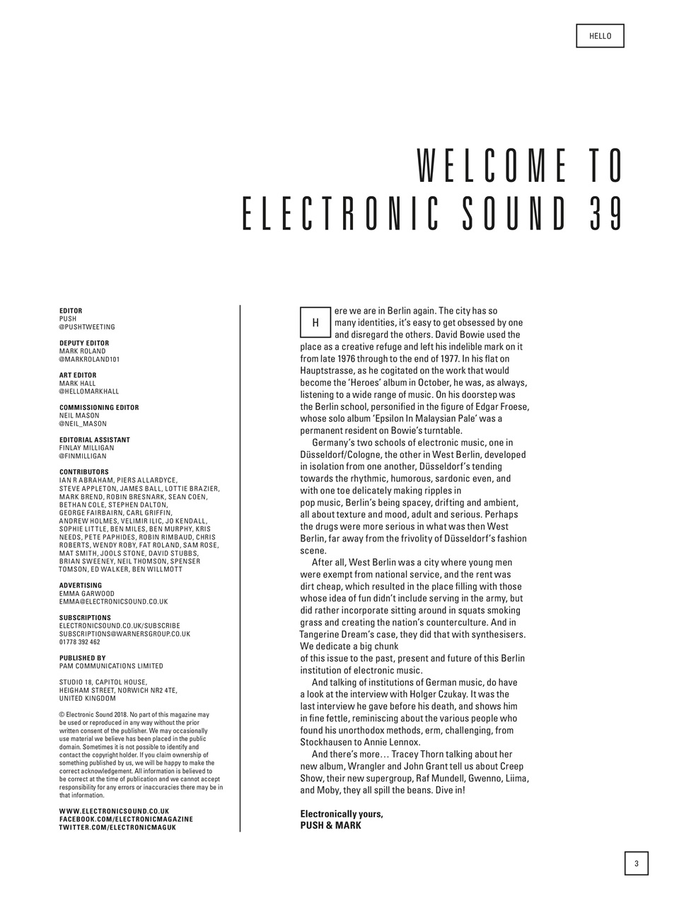 Electronic Sound Preview Pages