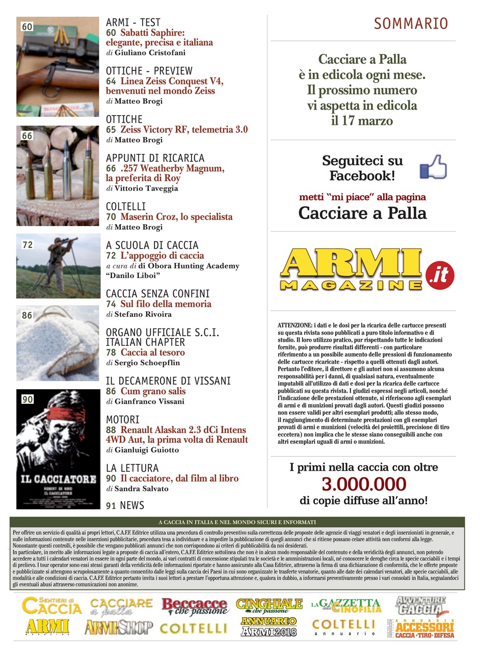 Caccia Magazine Preview Pages