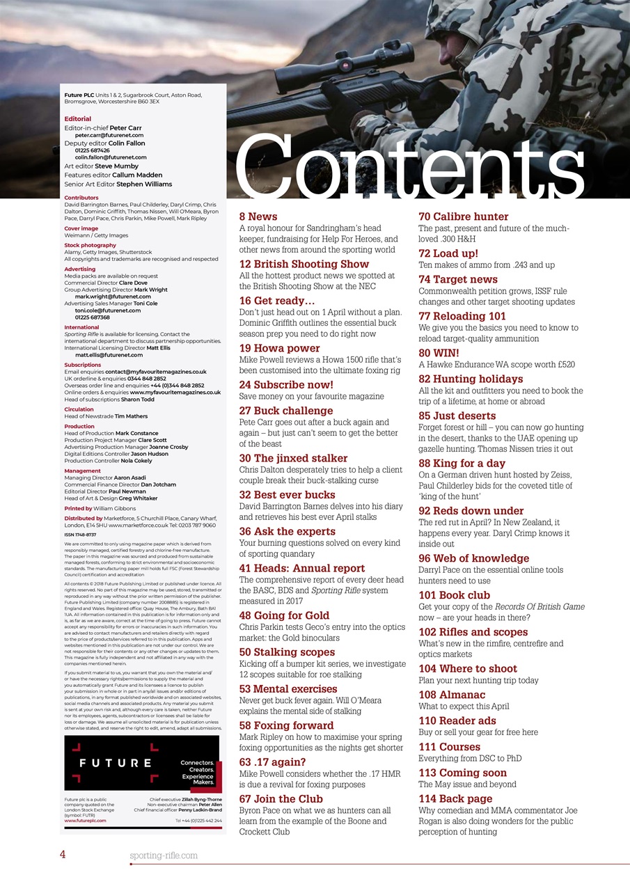 Sporting Rifle Preview Pages