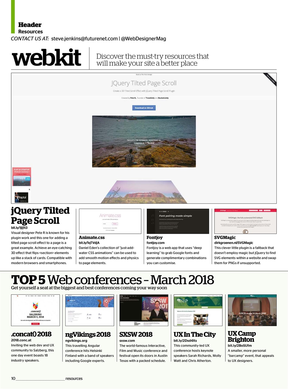 Web Designer Preview Pages