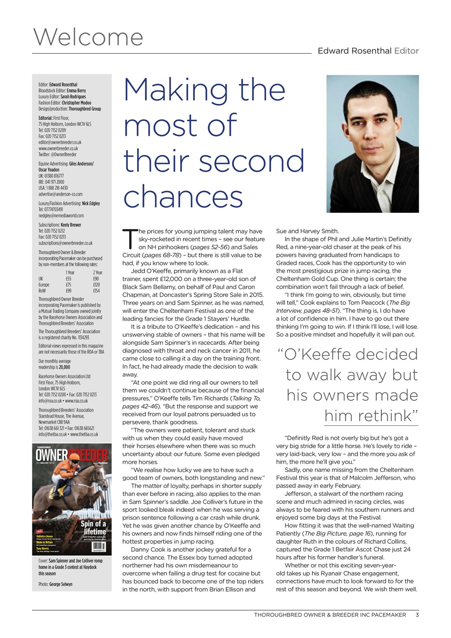 The Owner Breeder Preview Pages