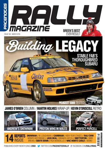 Pacenotes Rally magazine issue Issue 164 - Mar 2018