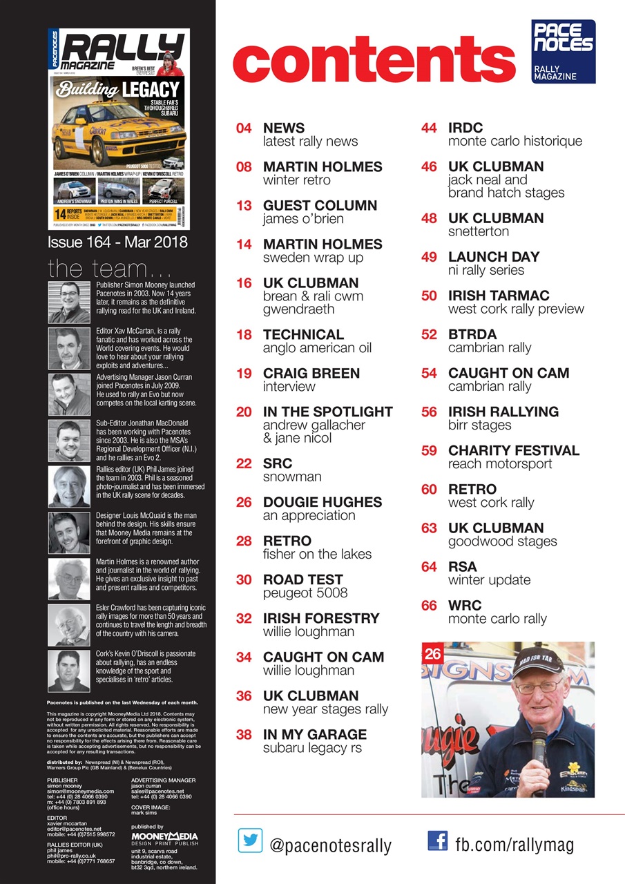Pacenotes Rally magazine Preview Pages