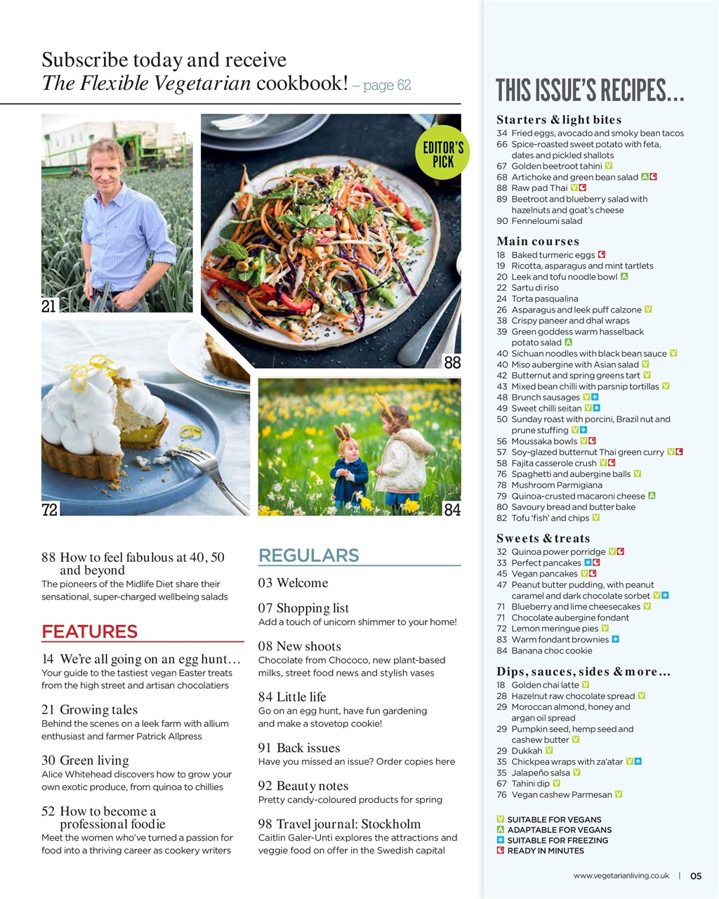 Vegetarian Living Preview Pages