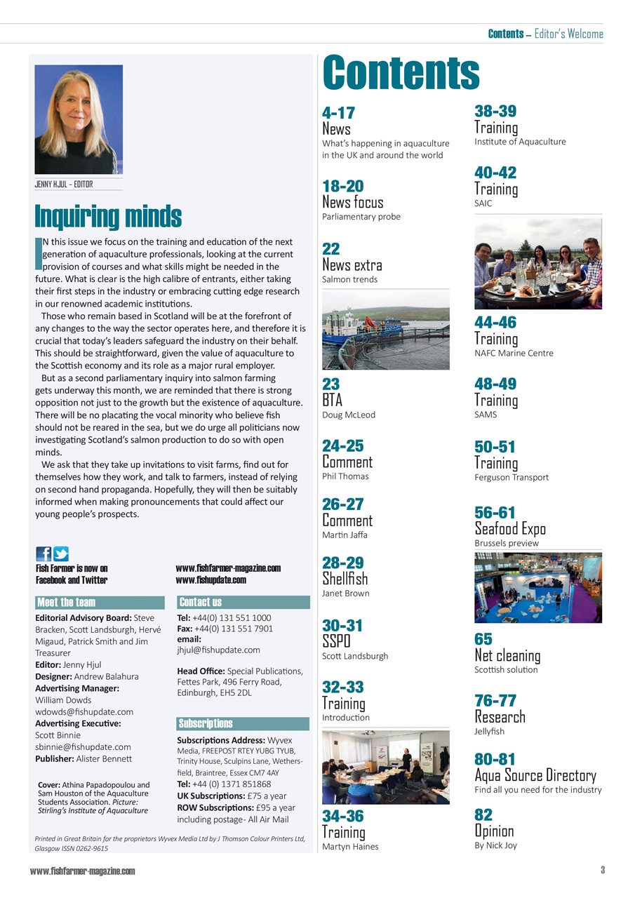 Fish Farmer Magazine Preview Pages