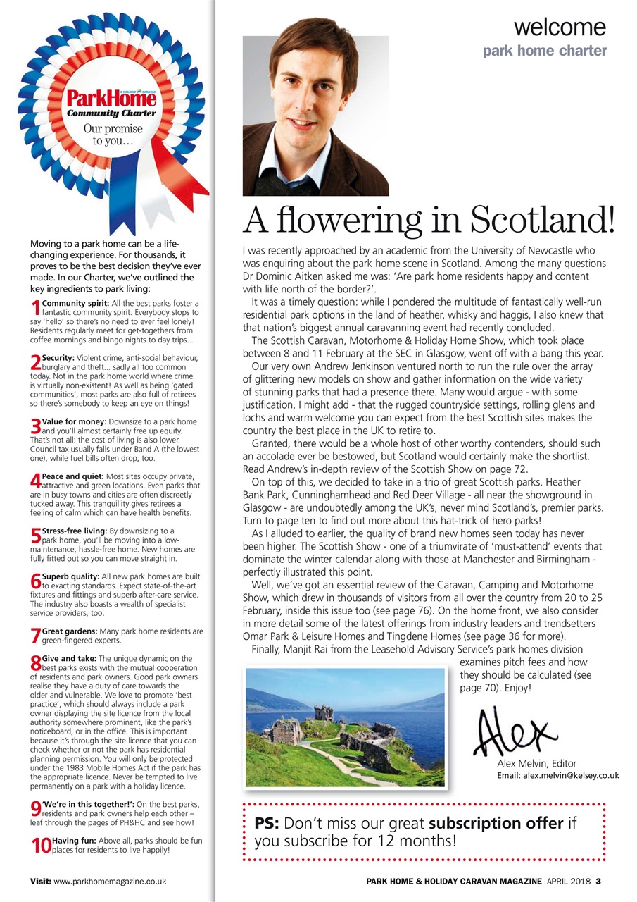 Park Home & Holiday Living Preview Pages