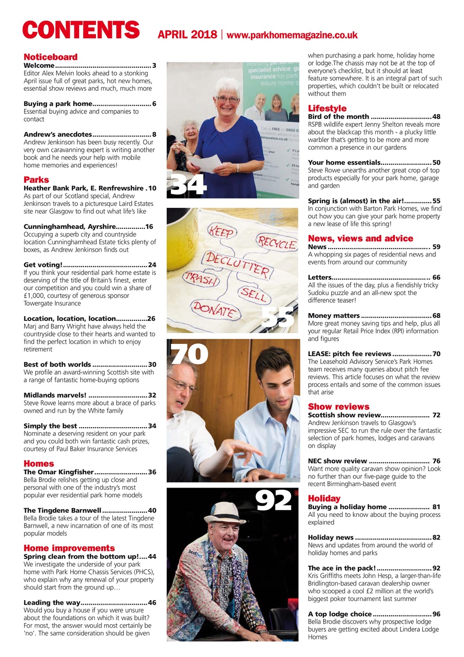 Park Home & Holiday Living Preview Pages