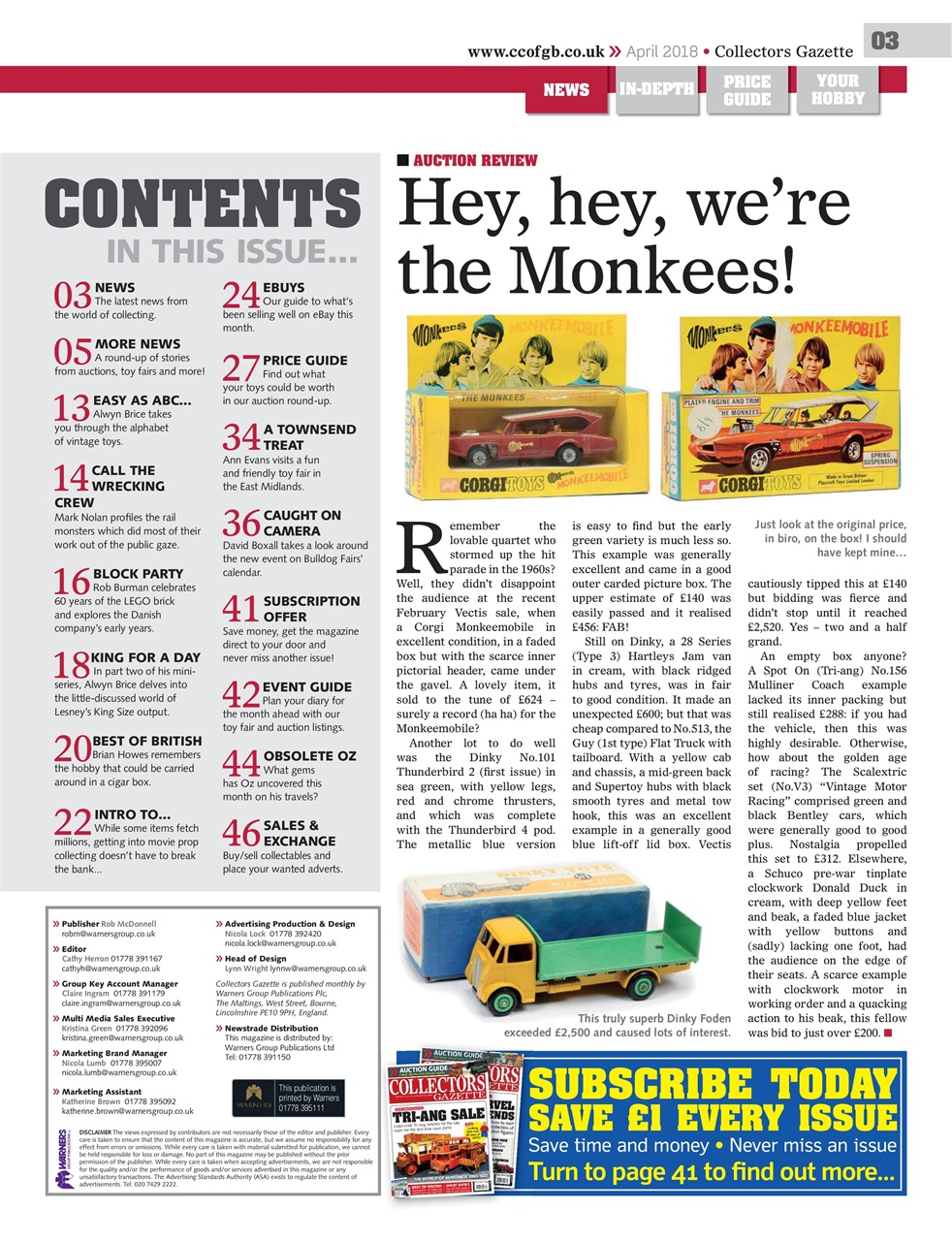 Collectors Gazette Preview Pages