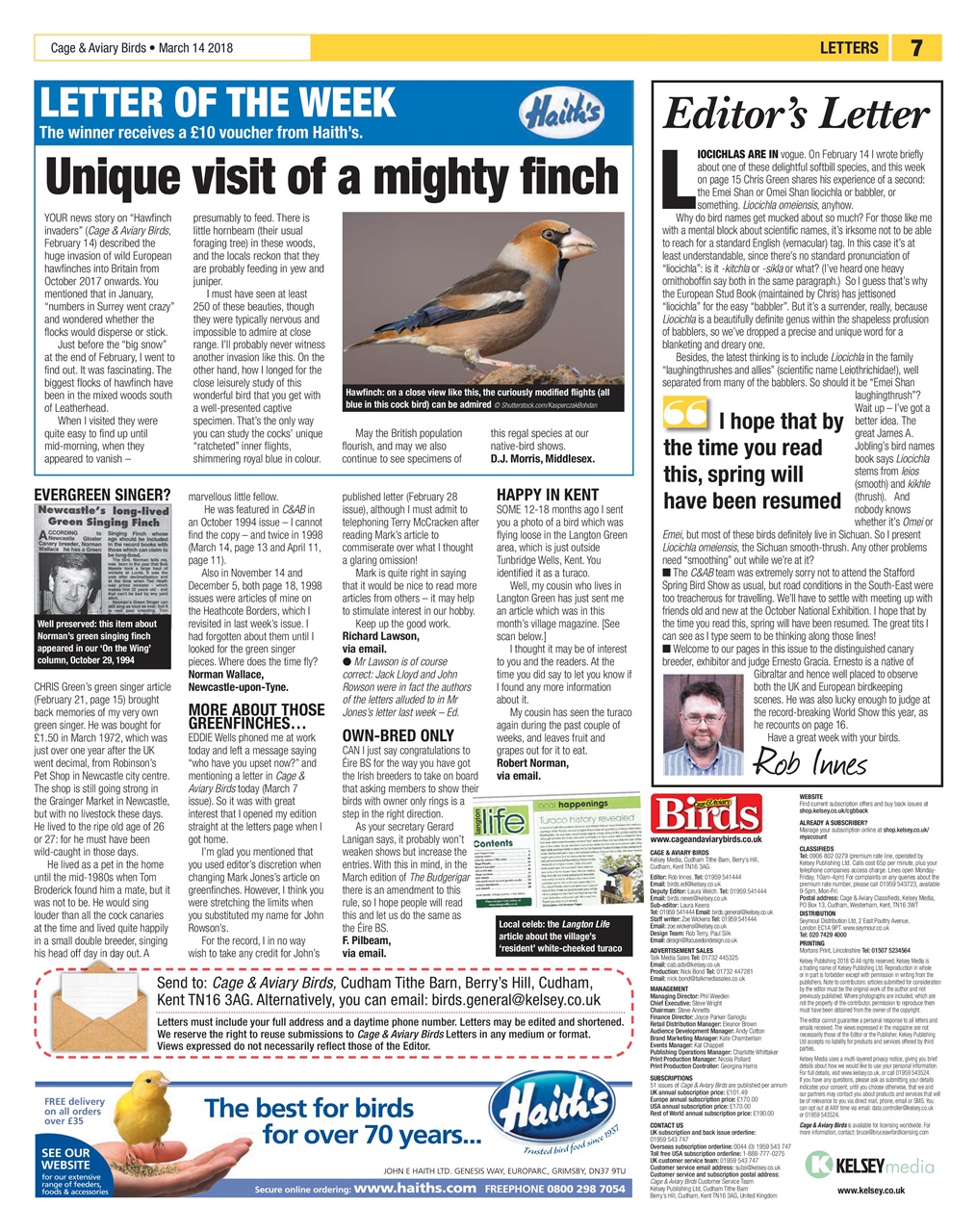 Cage & Aviary Birds Preview Pages