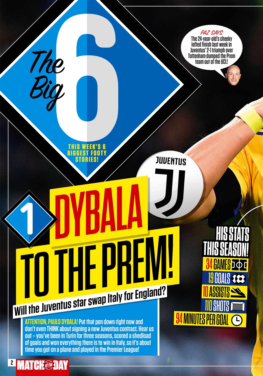 Match of the Day Preview Pages