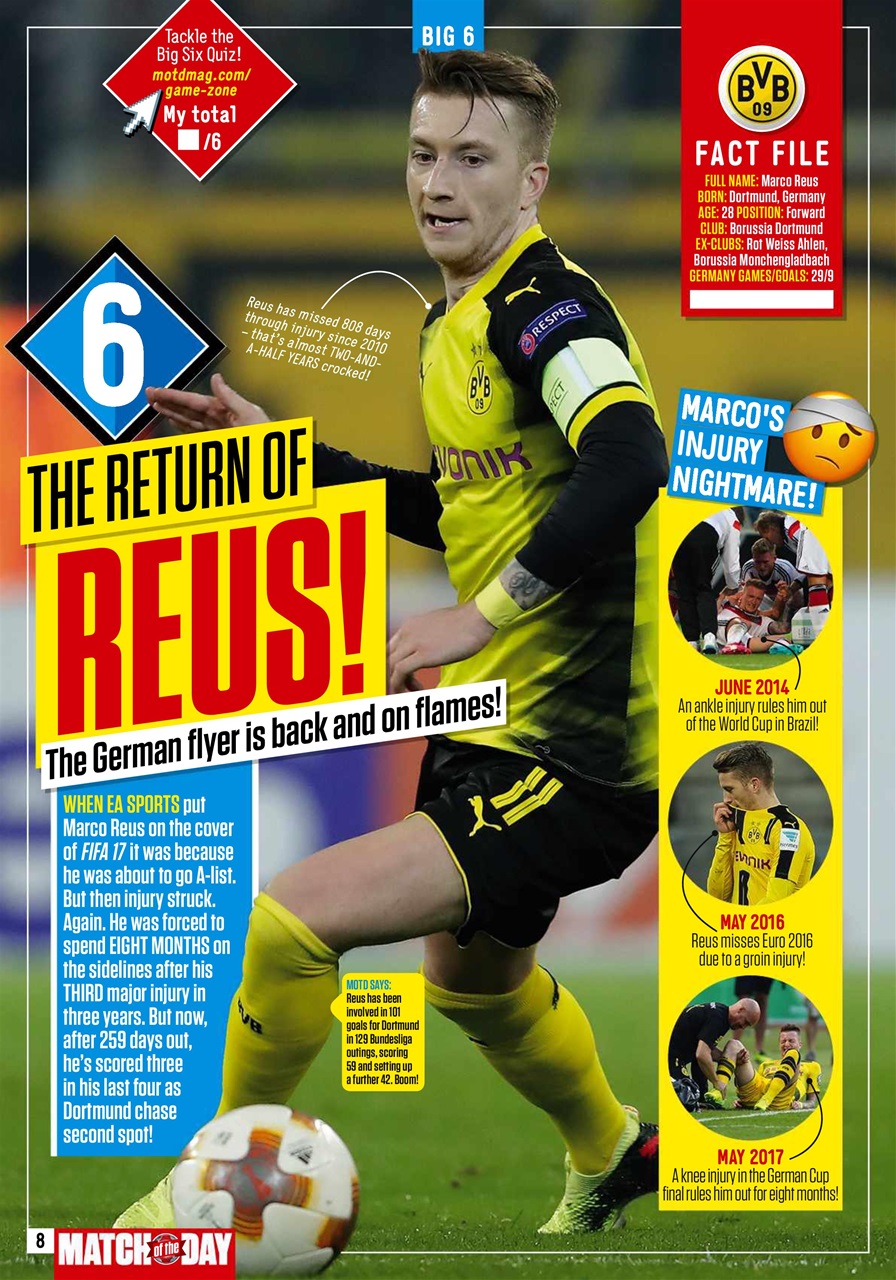 Match of the Day Preview Pages