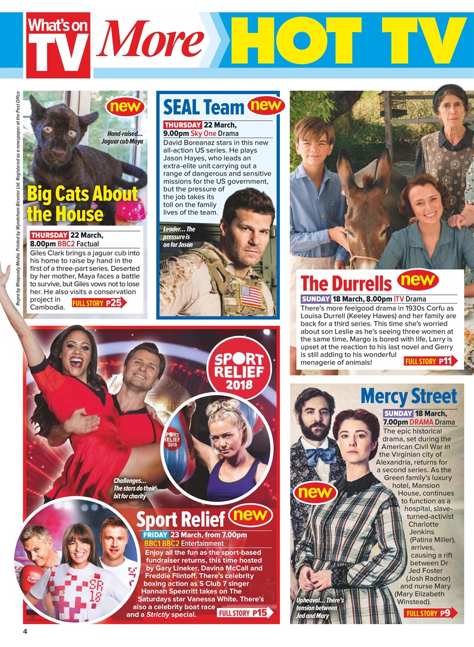 What's on TV Preview Pages