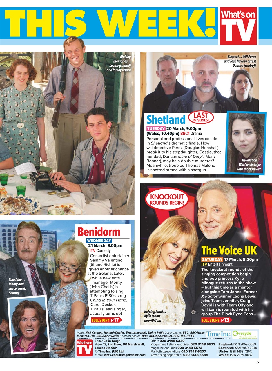 What's on TV Preview Pages