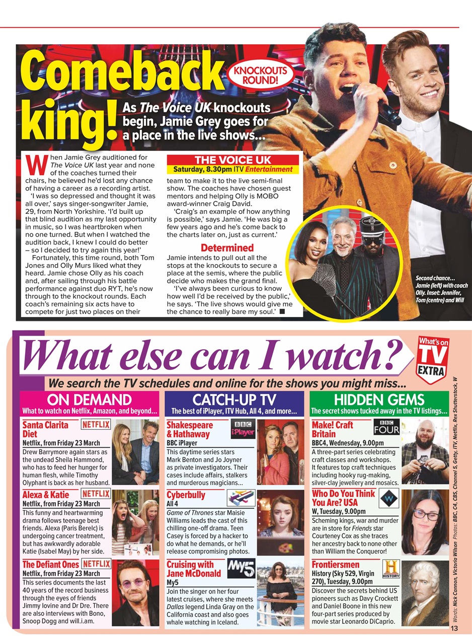 What's on TV Preview Pages