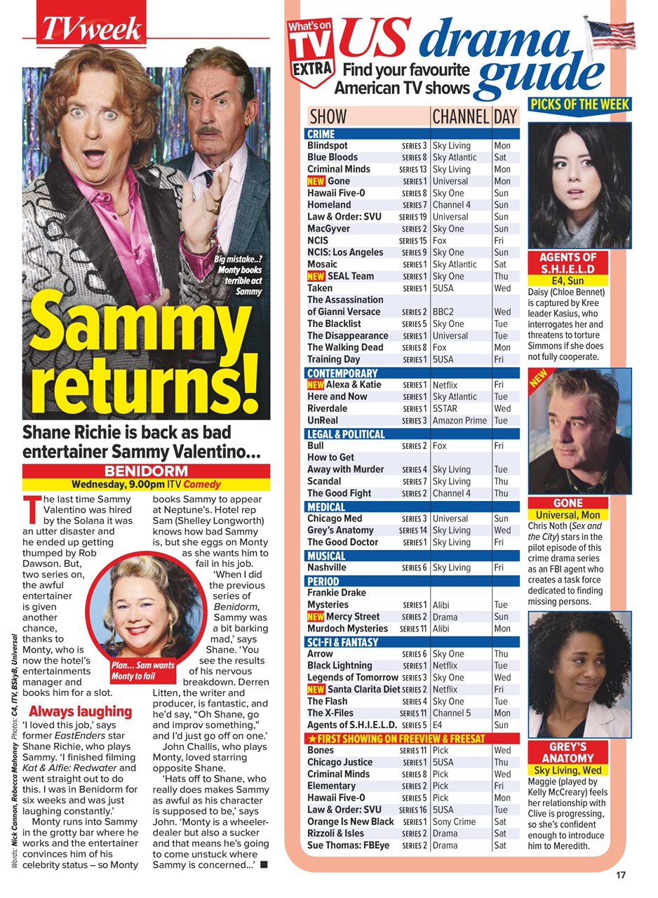 What's on TV Preview Pages