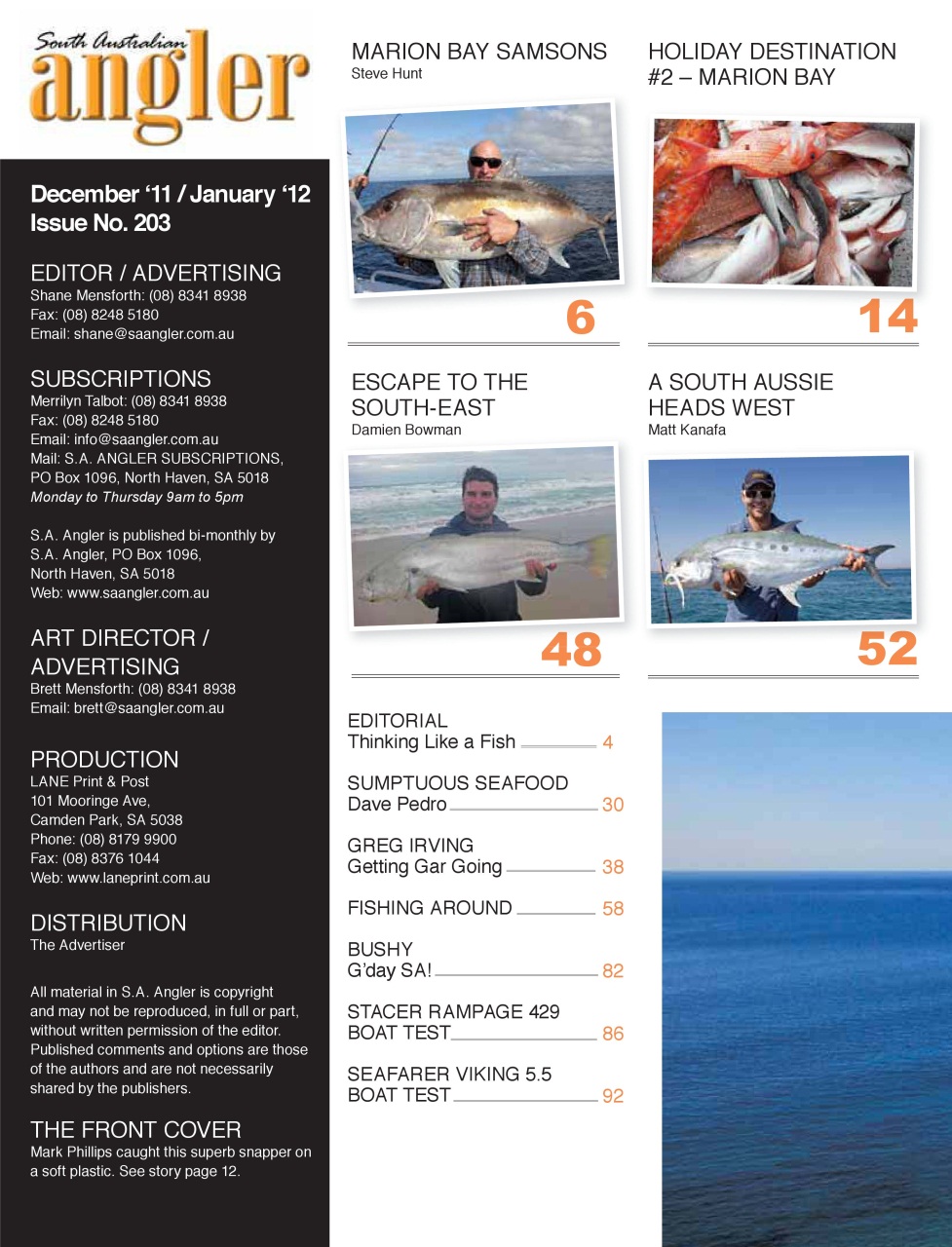 South Australian Angler Preview Pages