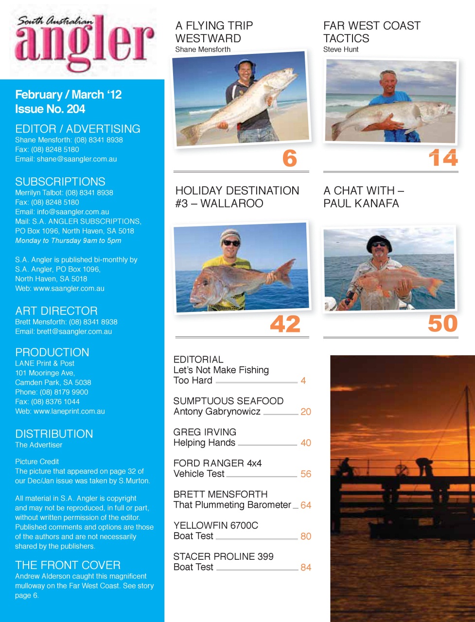South Australian Angler Preview Pages
