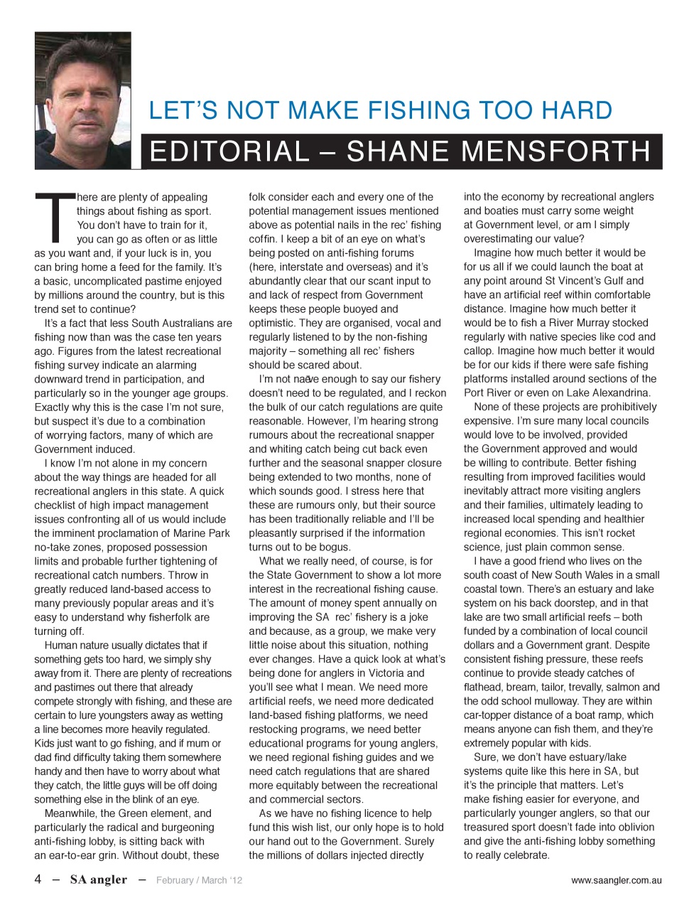 South Australian Angler Preview Pages
