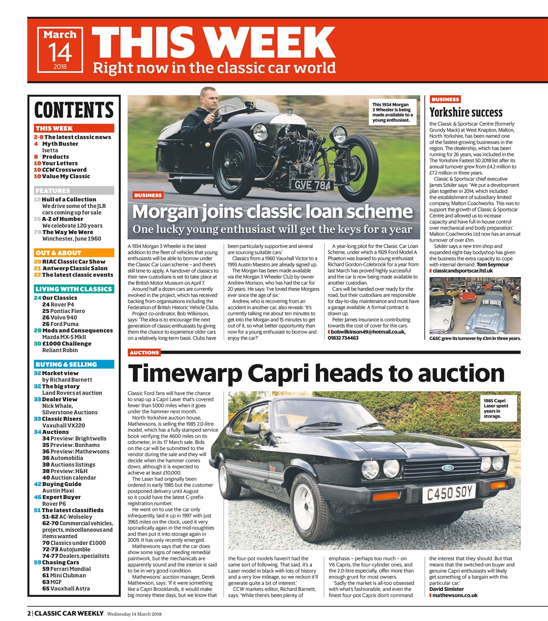 Classic Car Weekly Preview Pages