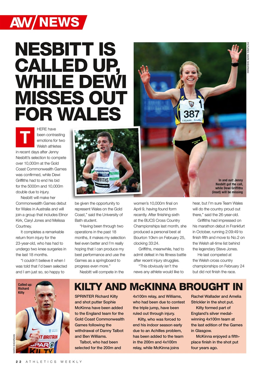 AW – Athletics Weekly Magazine Preview Pages
