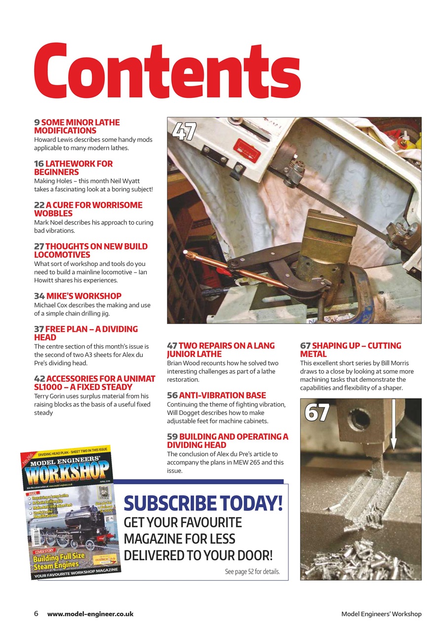 Model Engineer & Workshop Magazine Preview Pages