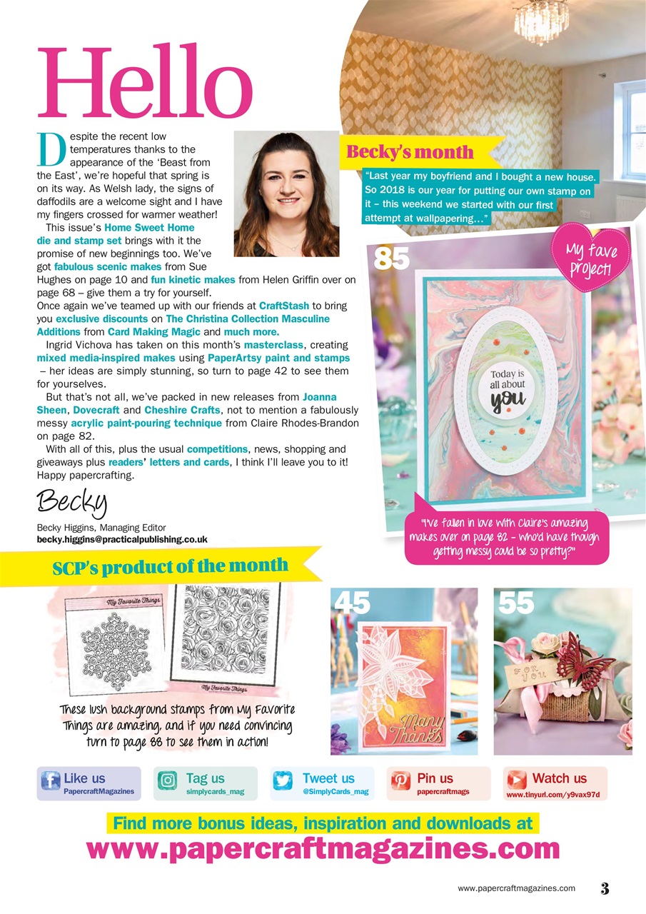 Simply Cards & Papercraft Preview Pages