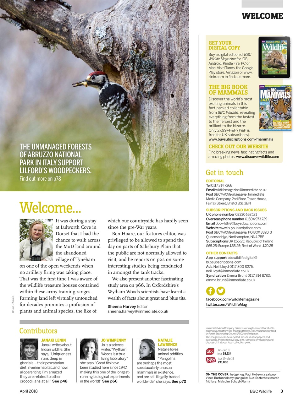 BBC Wildlife Magazine Preview Pages
