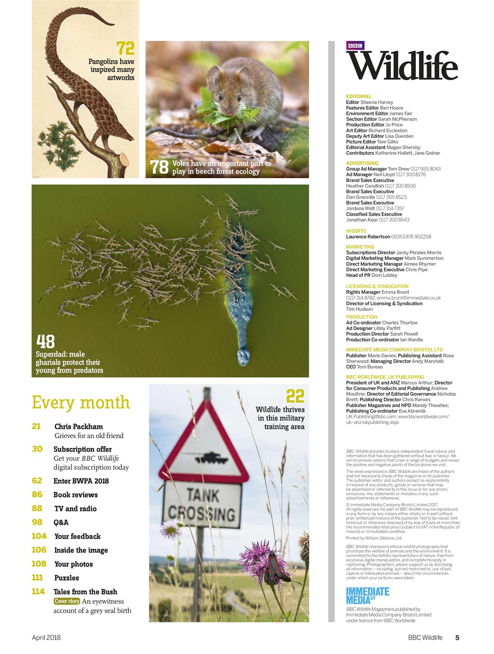 BBC Wildlife Magazine Preview Pages
