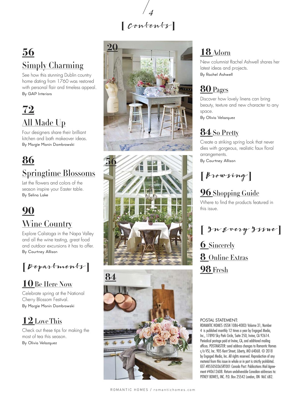 Romantic Homes Preview Pages