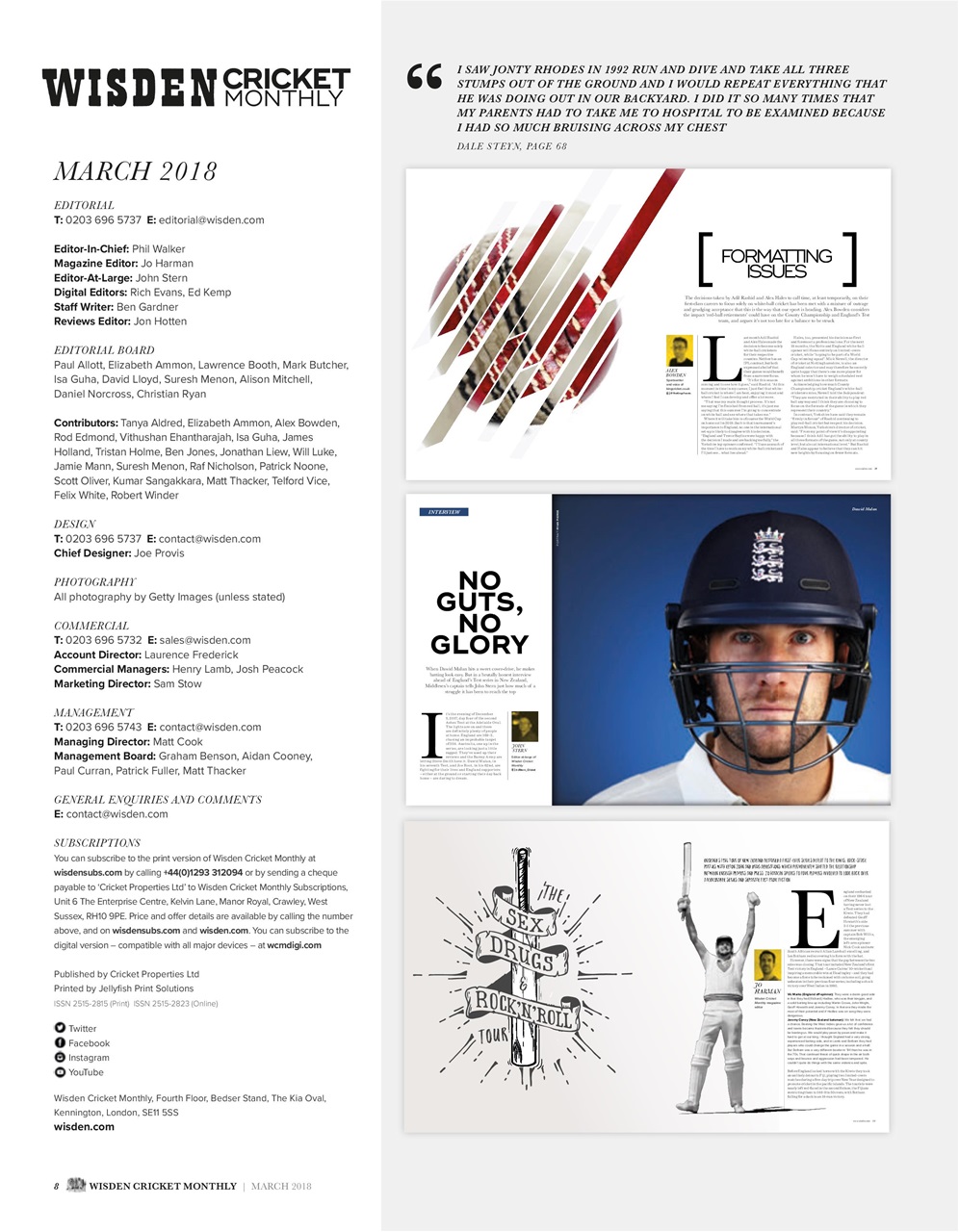 Wisden Cricket Monthly Preview Pages
