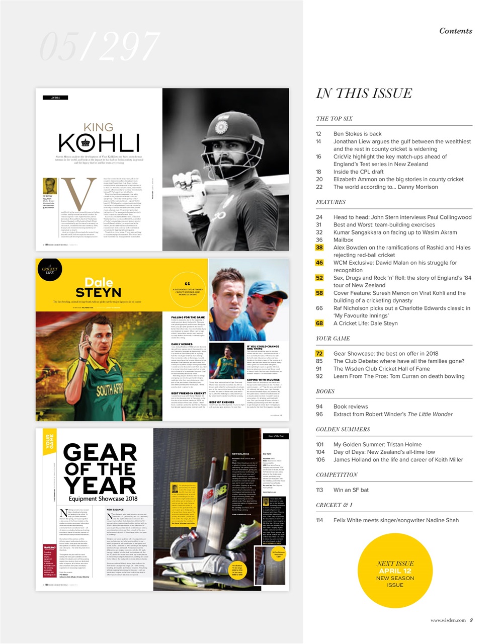 Wisden Cricket Monthly Preview Pages