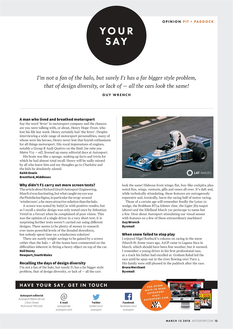 Autosport Preview Pages