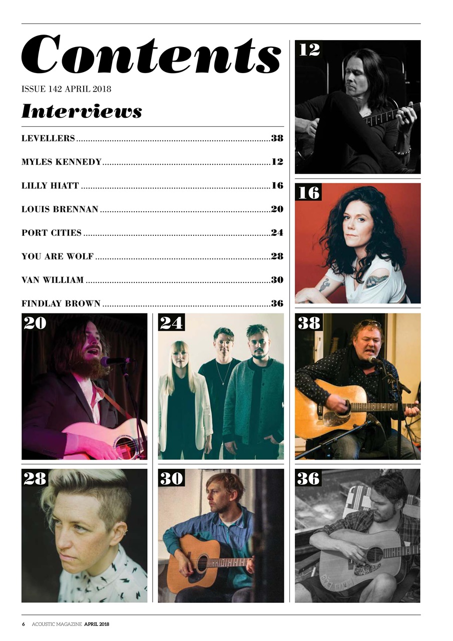 Acoustic Magazine Subscriptions and April 2018 Issue