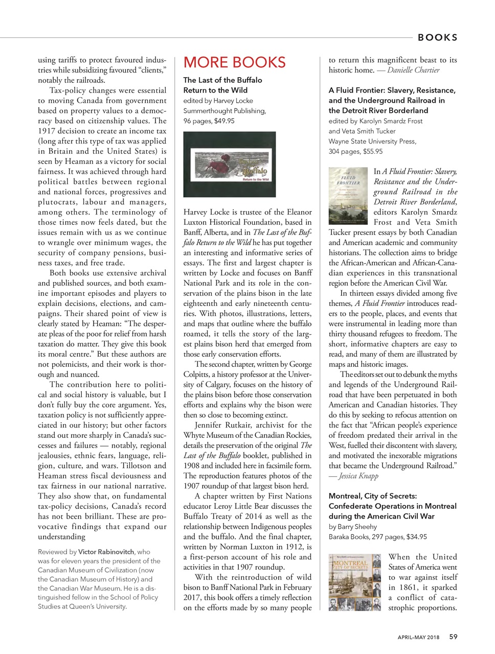 Canada's History Preview Pages