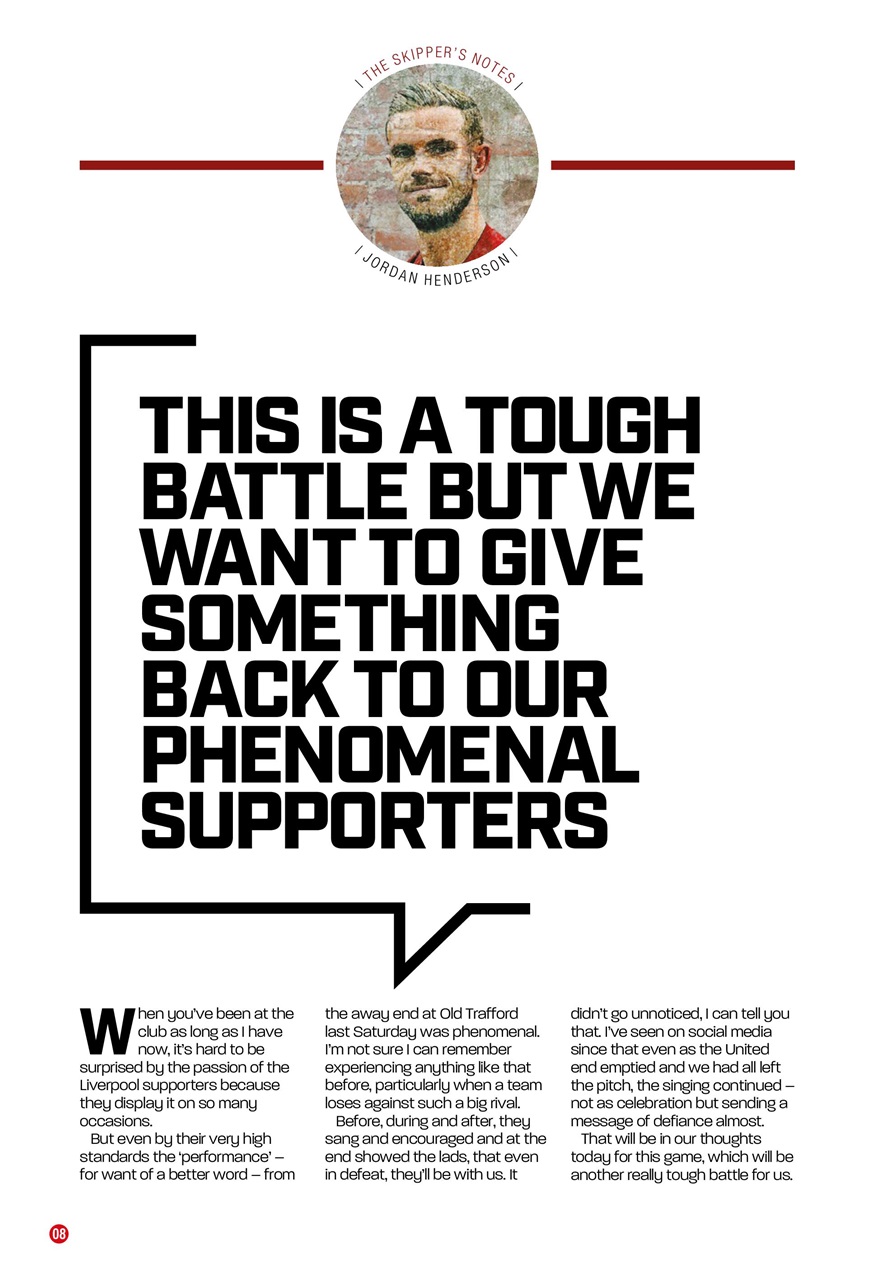 Liverpool FC Programmes Preview Pages
