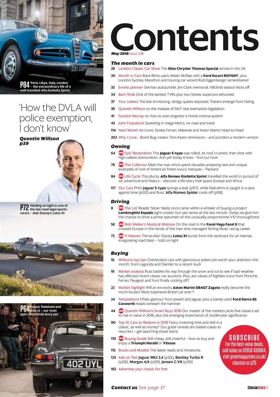 Classic Cars Preview Pages