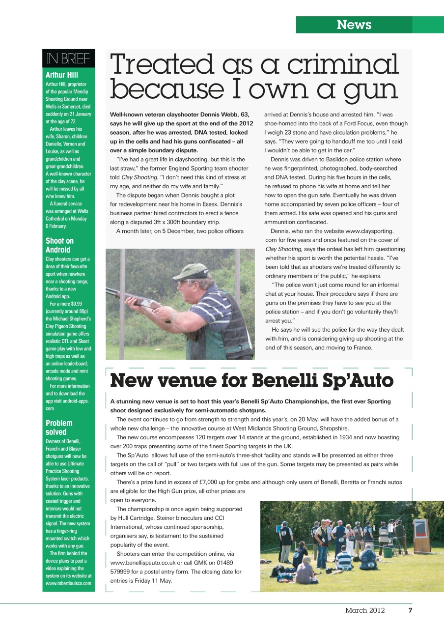 Clay Shooting Preview Pages