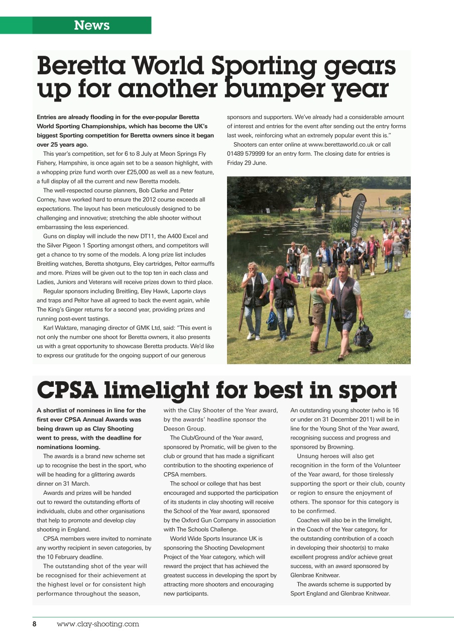 Clay Shooting Preview Pages
