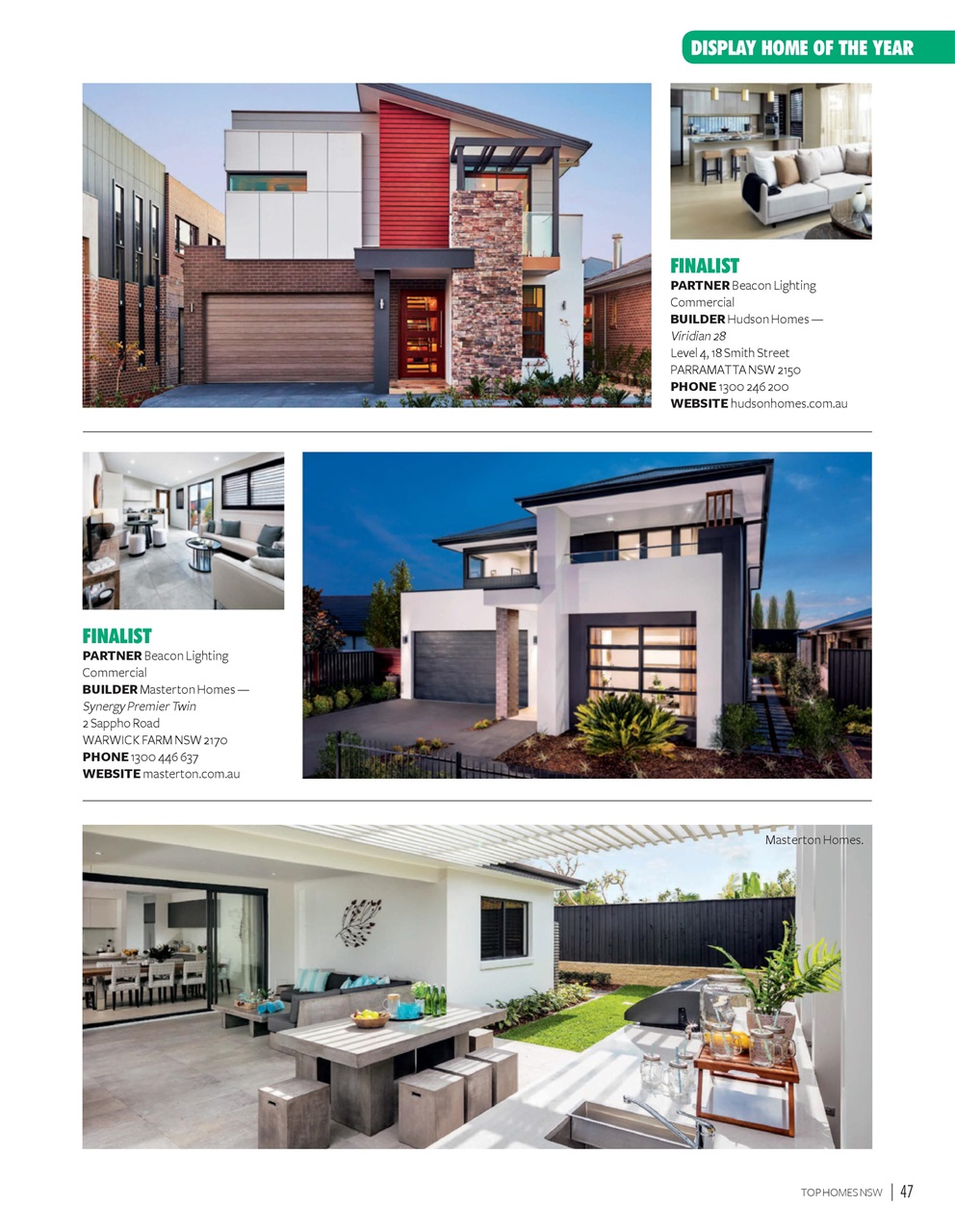 HIA Top Homes Preview Pages