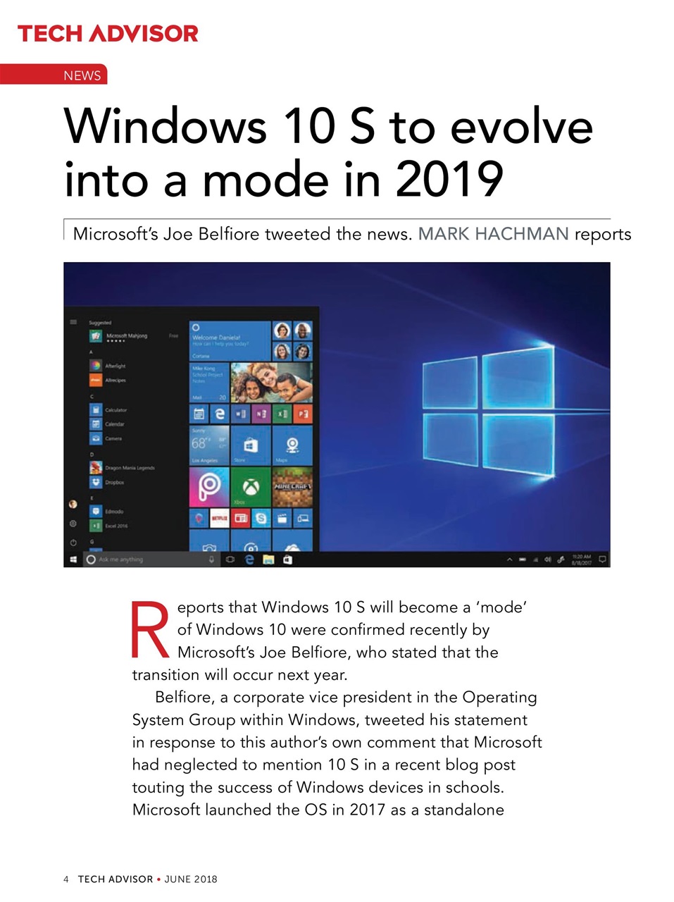 Tech Advisor Preview Pages