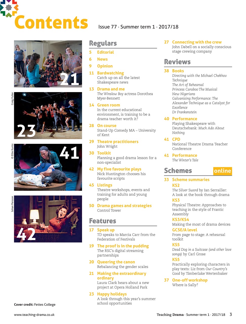 Drama and Theatre Preview Pages