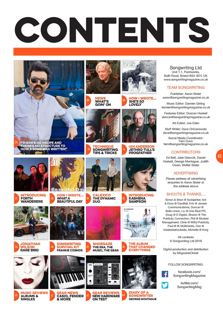 Songwriting Magazine Preview Pages