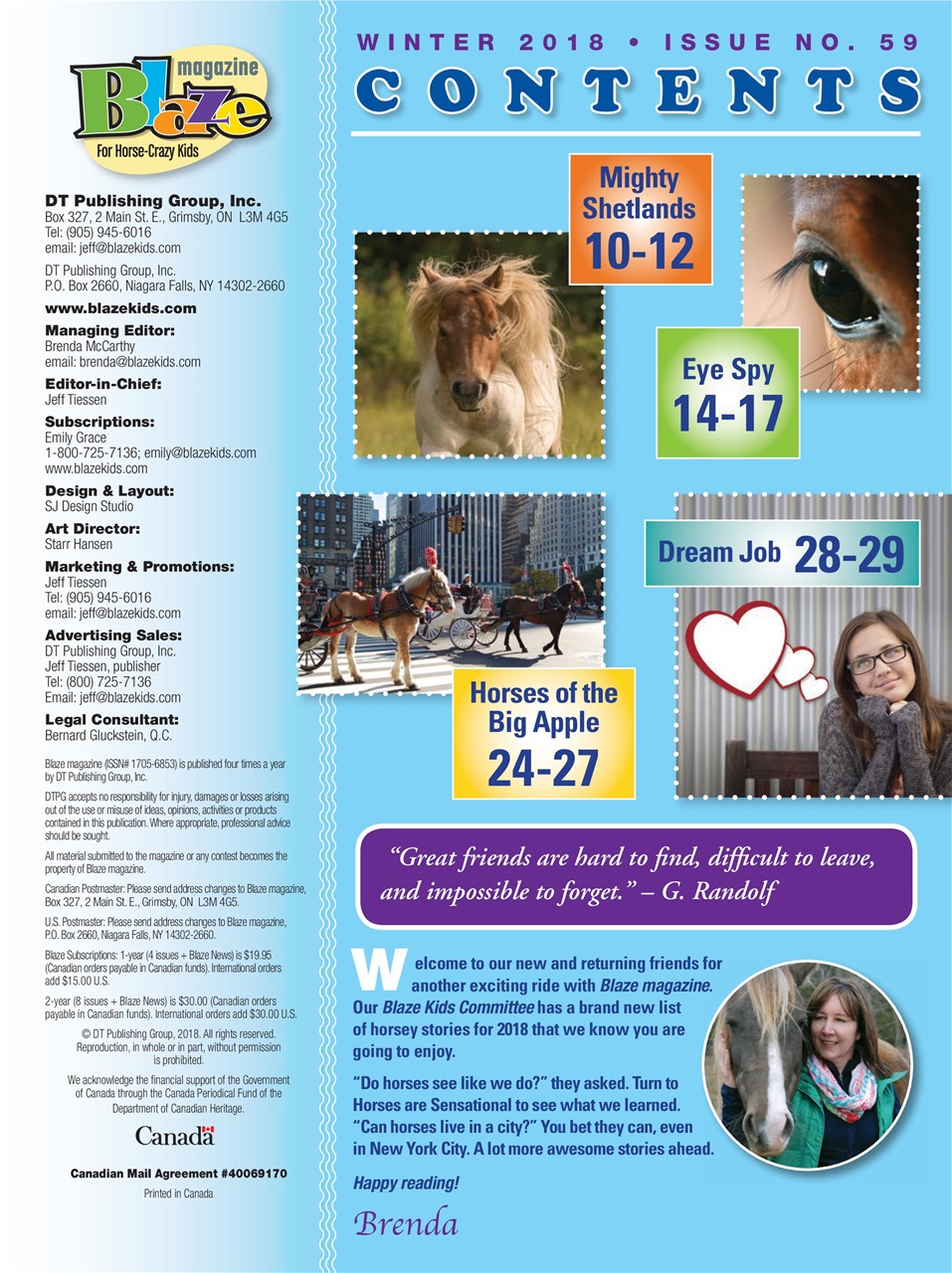 Blaze Magazine For Horse Crazy Kids Preview Pages