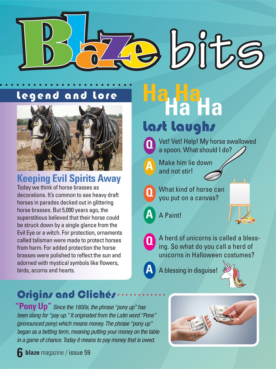 Blaze Magazine For Horse Crazy Kids Preview Pages