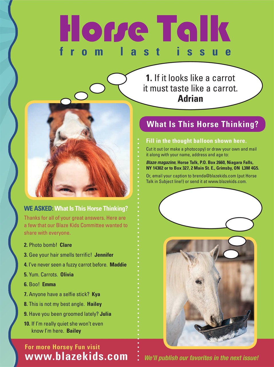 Blaze Magazine For Horse Crazy Kids Preview Pages