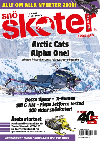 Tidningen Snöskoter issue 3-2018